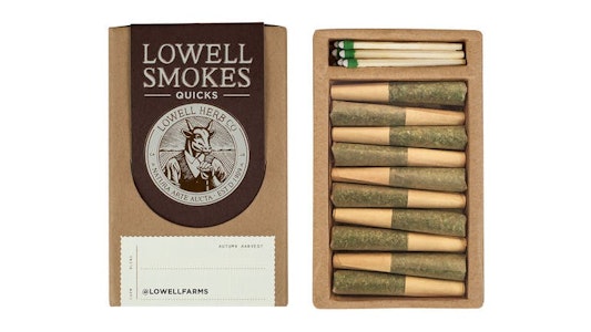 LOWELL HERB CO - LOWELL QUICKS: THE HAPPY HYBRID 3.5G PRE-ROLLS 10PK
