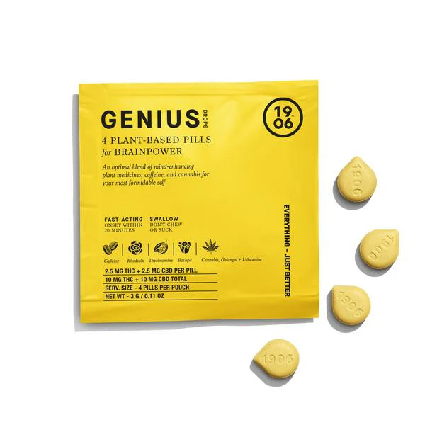 1906 - 1906 - Genius Pouch - Tablet - 4 x 2.5mg THC + 2.5mg CBD + 2.5mg CBG Main Image