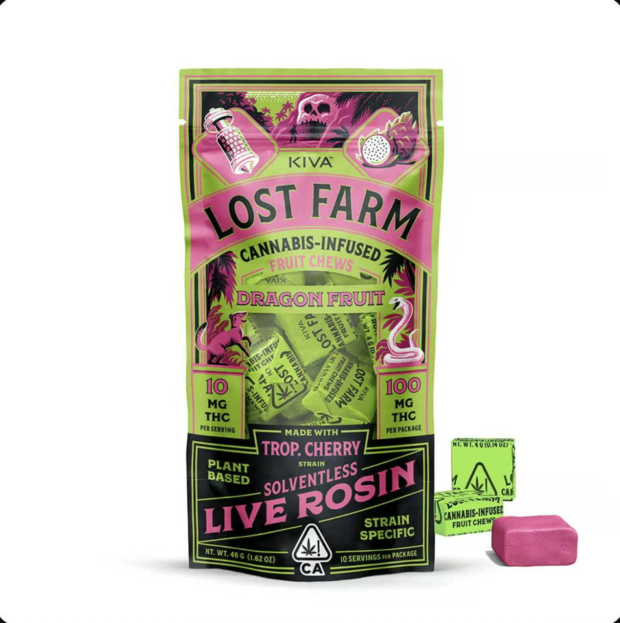 KIVA - Kiva Lost Farm Live Rosin Chews Dragon Fruit Main Image