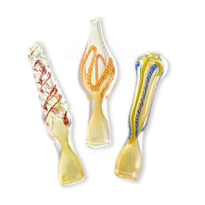 FTE - ASSORTED SWIRL & GOLD FUMED CHILLUM - FTE