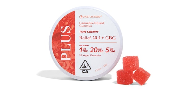 Plus - Plus - Tart Cherry 20:1:5 Relief Solventless Rosin Gummies - 520mg