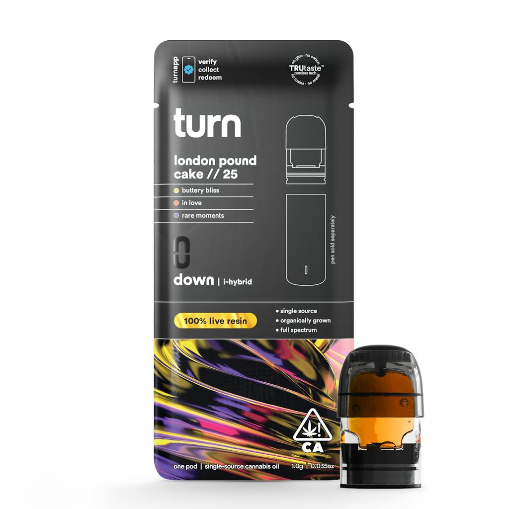 Turn London Pound Cake // 25 Live Resin POD 1.0g