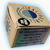 CALI HASH - Concentrate - Afghani Kush - Pressed Hash Temple Ball - 1G