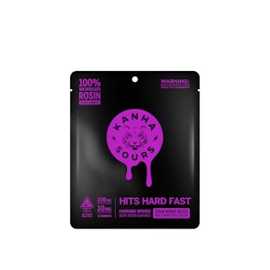 KANHA - KANHA - Rosin - Vegan Solventless Rosin NANO Indica Sour Berry Bliss 100mg (10 Units x 10mg THC) Gummy