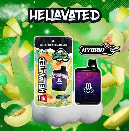 Hellavated - Hellavated Cloud Bar Melon Sherbert 2g Main Image