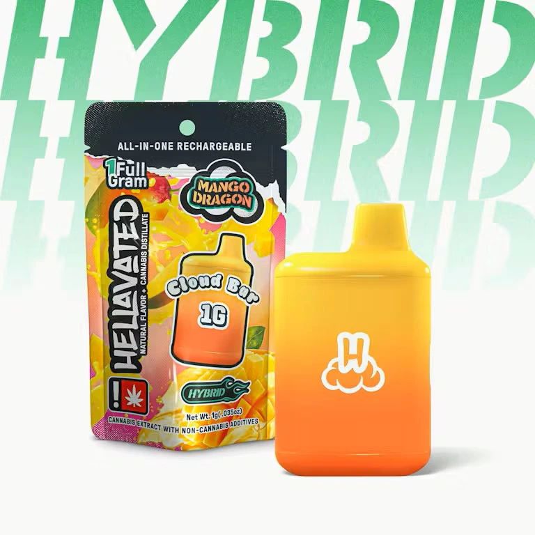 Hellavated - Hellavated Cloud Bar Mango Dragon 1g Main Image