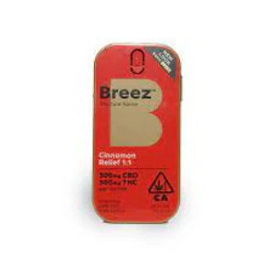 Breez - Cinnamon - Relief 1:1 - Tincture Spray (CBD:THC) - Breez