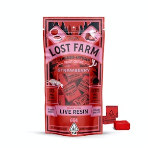 LOST FARM - STRAWBERRY GG4 CHEWS - 100MG