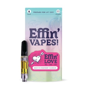 Effin' - Effin' | Distillate Cartridge | Love Seductive Strawberry Champagne 14:1:1 THC:CBD:CBC | 1g