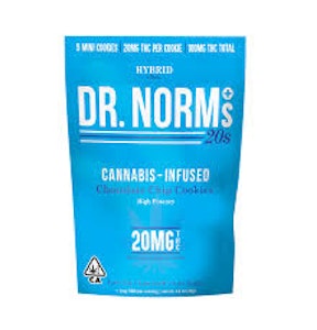 DR. NORM'S - Dr. Norm's Chocolate Chip High Potency 20's Cookies (5x20mg) 100mg