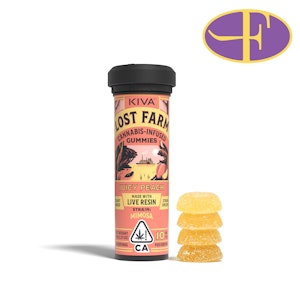Lost Farms - Juicy Peach Mimosa Live Resin Gummies 