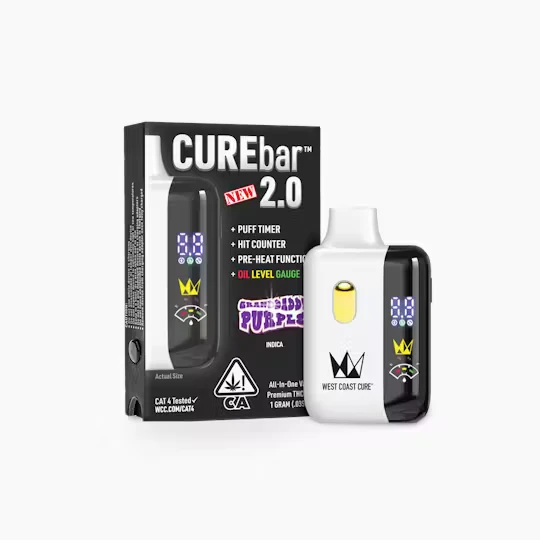 West Coast Cure - WCC | Disposable | CUREbar | Granddaddy Purp | 1g Main Image
