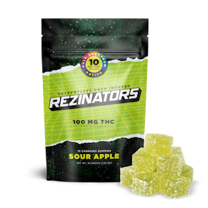 Rezinator - Rezinators Hash Gummies - Sour Apple - 100mg - Edible