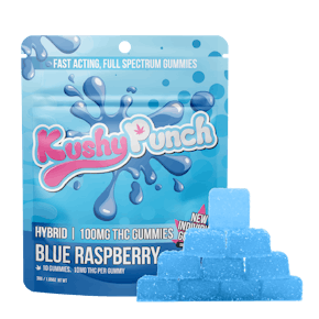 Kushy Punch - Blue Raspberry Gummies 200MG (10x20MG)  