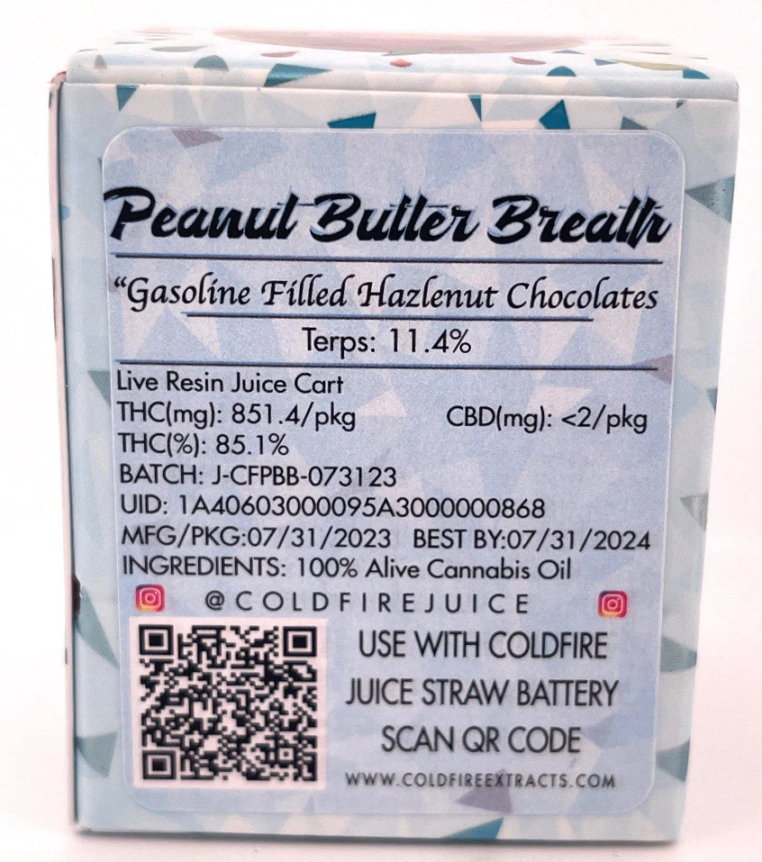 COLD FIRE - ColdFire - Peanut Butter Breath - 1g Live Juice Cart Main Image