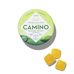 Kiva Confections - Kiva - Camino - Sativa - 2:6 Sparkling Pear "Social" - 20pk - Gummies - (40mg THC/ 120mg CBD)