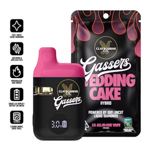CLAYBOURNE CO. - [Claybourne Co.] Gassers Vape AIO - 1g - Wedding Cake (H)
