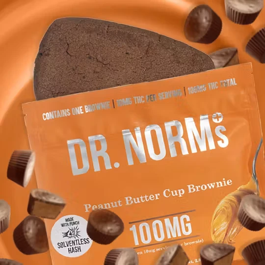 Dr. Norm's - [Dr. Norm's] Solventless Brownie - 100mg - Peanut Butter Cup  Main Image