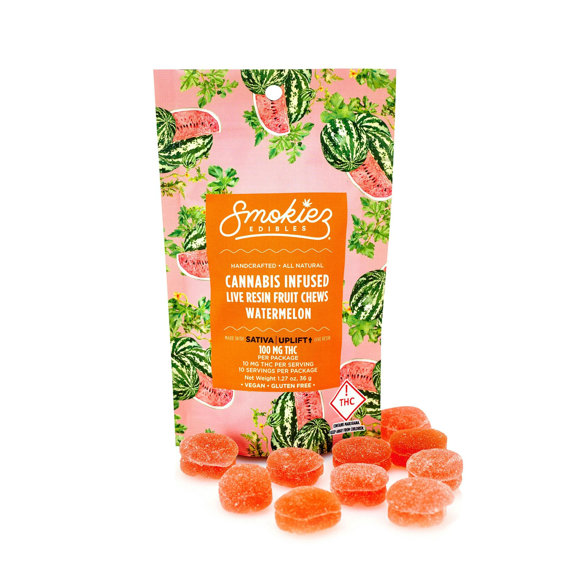 Smokiez Edibles - Smokiez - Edible - Sweet Watermelon - 20 Pack - 100mg Main Image