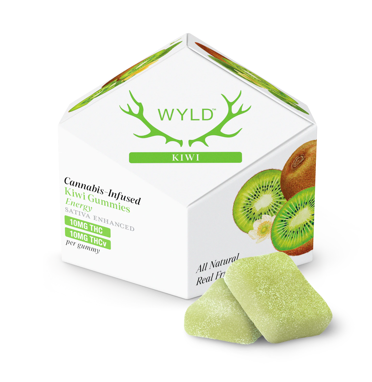 WYLD - Wyld | Gummies (10ct) | Kiwi 1:1 THC:THCV | 100mg Main Image