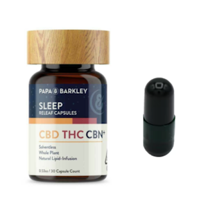 Papa & Barkley - 202mg CBN Sleep Releaf Capsules (27mg CBN, 55mg CBD, 120mg THC - 30 pack) - Papa Barkley 