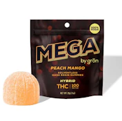 Gron Peach Mango 100mg Hash Rosin Mega Pearl Gummy - Hybrid