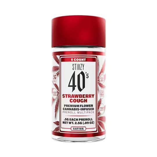 STIIIZY - STIIIZY - Preroll - Strawberry Cough Infused 40's 5pk - 2.5g Main Image