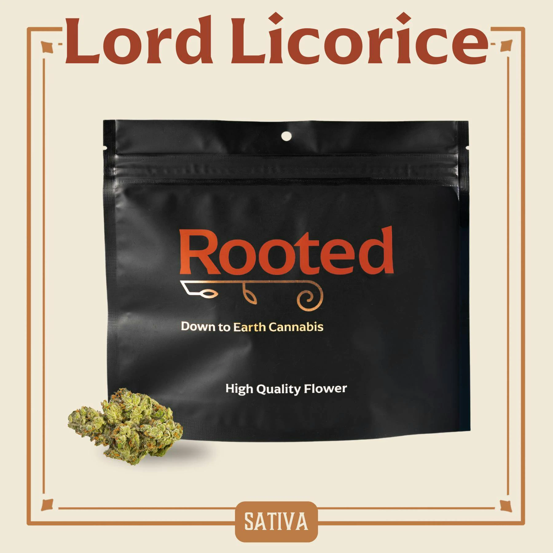Rooted - Rooted | 1oz Flower | Lord Licorice | 28g Main Image