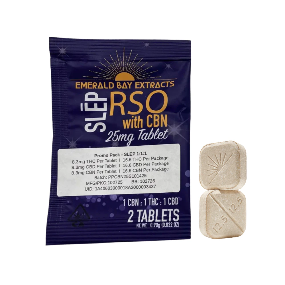 Emerald Bay Extracts - *xclusive* 50mg 1:1:1 THC:CBD:CBN Slep' Tablets (50mg - 2 pack) - Emerald Bay Extracts Main Image
