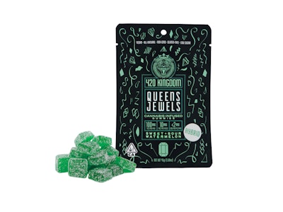 420 KINGDOM - Queen's Jewels - Sweet & Sour Watermelon - 100mg THC Gummies - 10pk - 420K