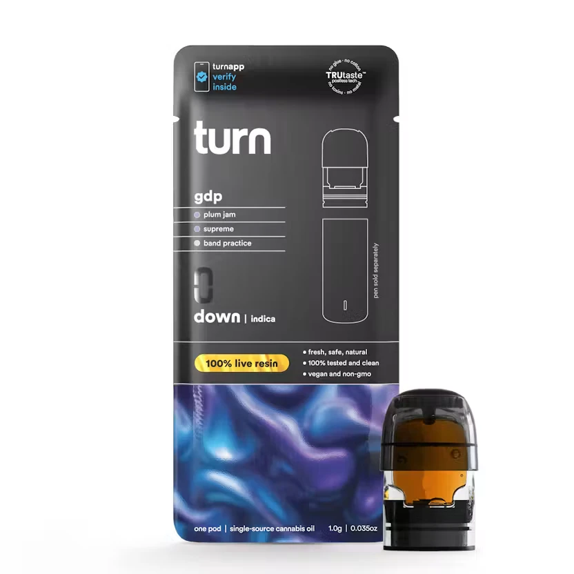 turn - Turn (Down) | Pod | Granddaddy Purple | Live Resin | 1g Main Image