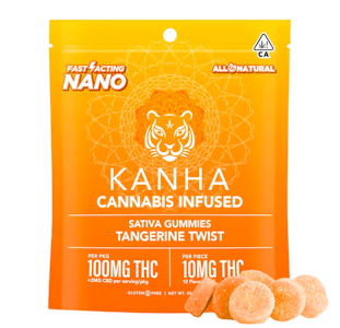 Kanha - Tangerine Twist | 100mg THC Edible | Kanha Nano