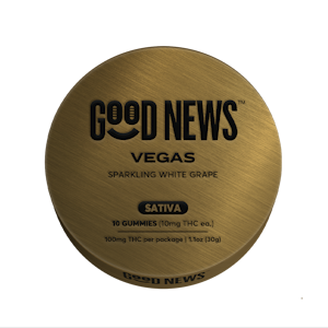 GOOD NEWS - Vegas Sparkling White Grape Gummy 10pk - 100mg