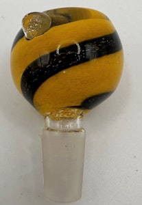 Glass on Glass Bowl 14mm - Dichro Swirl