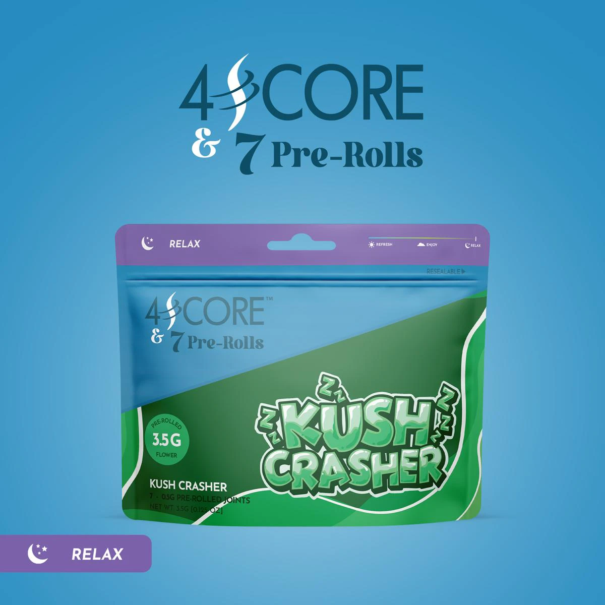 4SCORE - 4Score - Kush Crasher - 3.5g - 7pk Main Image