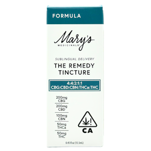 MARY'S MEDICINALS - Marys Medicinals - Formula Remedy - 4:4:2:1:1 - CBG:CBD:CBN:THCa:THC - Tincture - 50mg