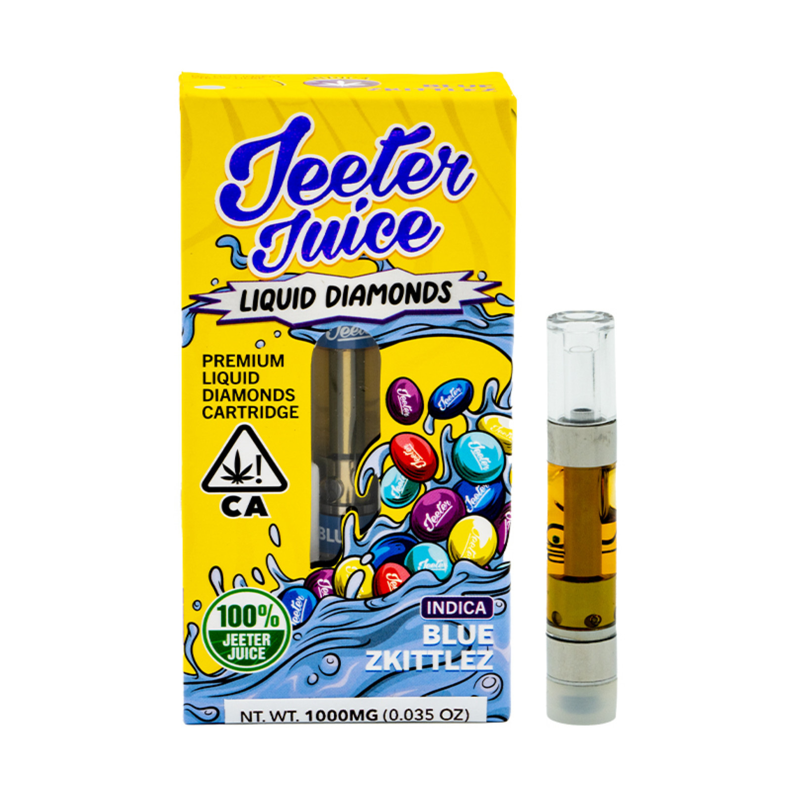 Blue Zkittlez Liquid Diamonds (1G) Vape Cartridge CaliDeliver420