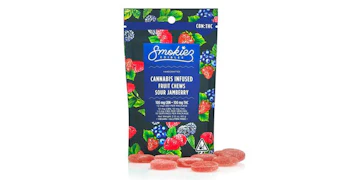 Smokiez Edibles - Sour Jamberry 1:1 THC:CBN Fruit Chews - 200mg
