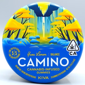 Kiva - Yuzu Lemon 1:1 CBD Gummies 20Ct 200mg - Camino