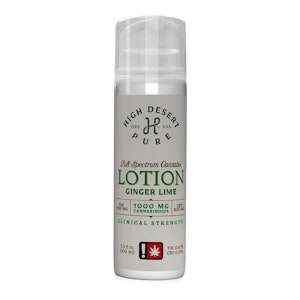 High Desert Pure | 1:1 Ginger Lime Clinical Strength Lotion | 1000mg