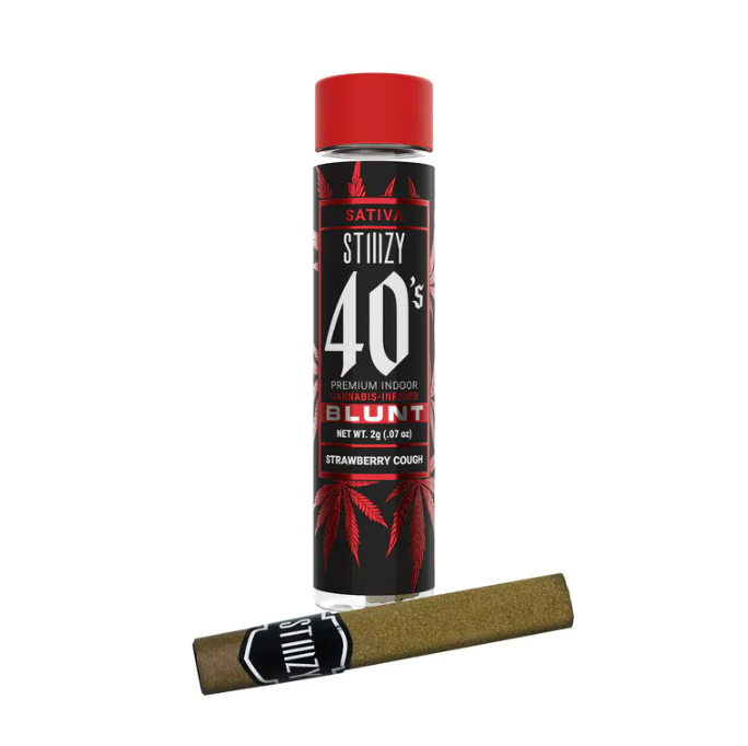 STIIIZY - 40's Blunt - Strawberry Cough Infused Pre-Roll 2g Single ...