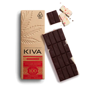 Kiva Confections - Peppermint Bark- 100mg - Kiva