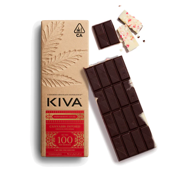 Kiva Confections - Peppermint Bark- 100mg - Kiva Main Image