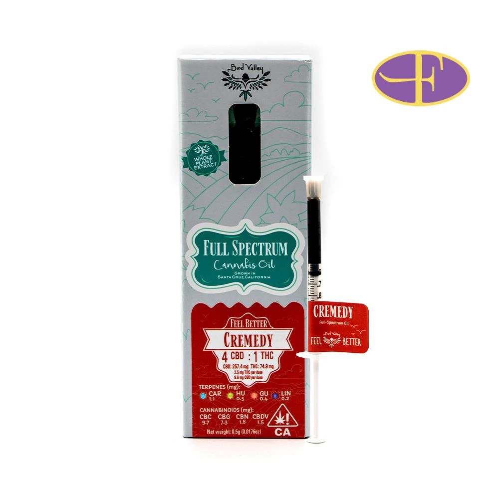 Bird Valley - Cremedy CBD:THC Full Spectrum Oil (4:1)(.5g) Main Image