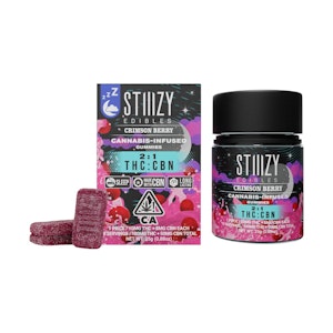STIIIZY - Stiiizy Crimson Berry 2:1 THC:CBN Gummies 100mg THC + 50mg CBN