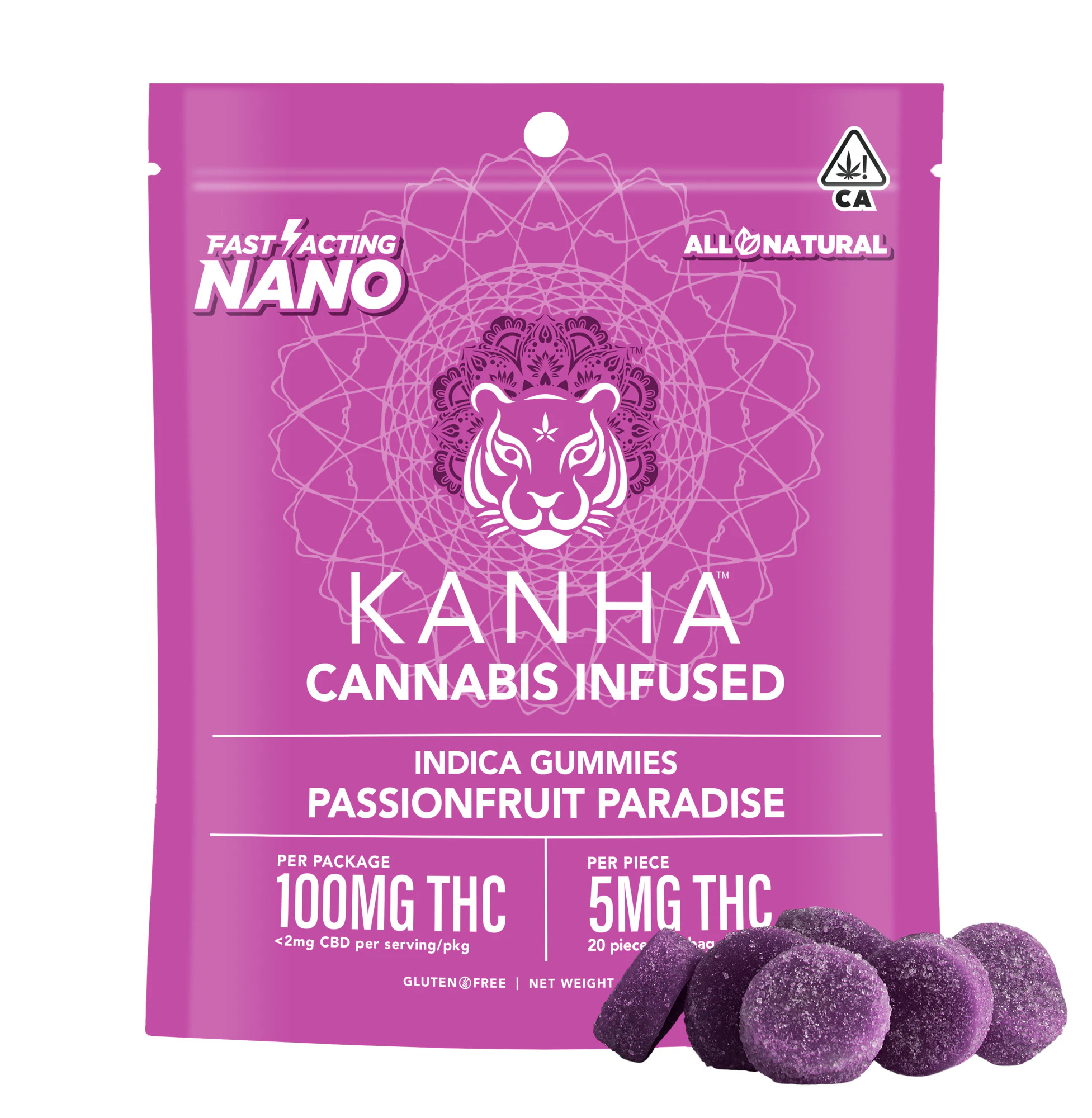 KANHA - KANHA Nano Passionfruit Paradise 100mg Gummy Main Image
