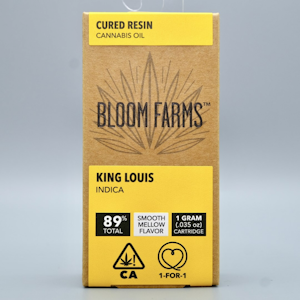 Bloom Farms - King Louis Cured Resin Cartridge 1g - Bloom Farms 