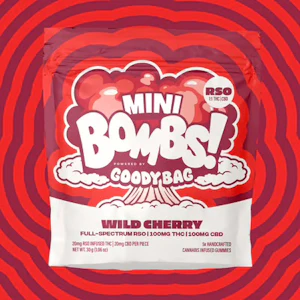 GOODY BAG - Goody Bag | Mini BOMB RSO 5pk | Wild Cherry 1:1 THC:CBD | 100mg