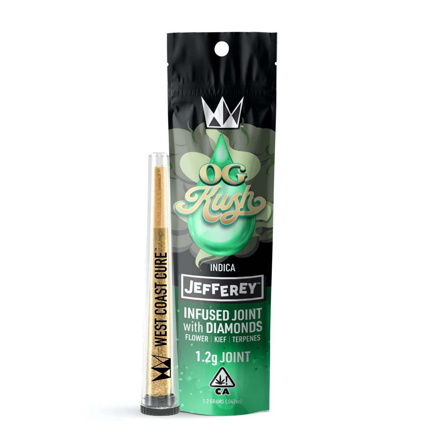 West Coast Cure - WCC - Infused Preroll - OG Kush - Jefferey Diamonds - 1.2G Main Image