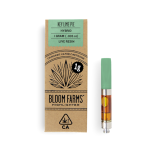 Bloom Farms - Key Lime Pie Live Resin 1g Cartridge - Bloom Farms